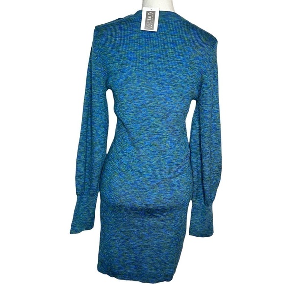 Intermix Mia Puff Sleeve Mini Sweater Dress - NWT - Picture 5 of 10